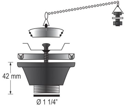 1 1/4" Auslauf-Set, BK16001