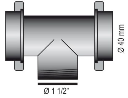 1 1/2" T-Stück, BK16008
