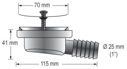 Duschtassenauslass für 25mm, BK16029