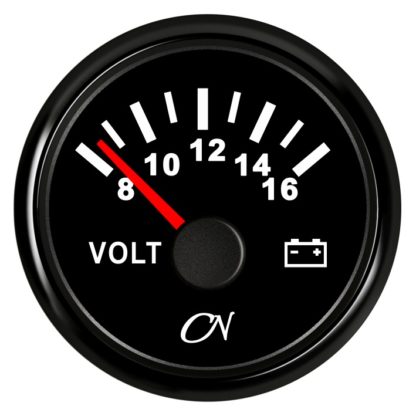 CN-Instrument Voltmeter 12V       schwarz/schwarz, CN0512S