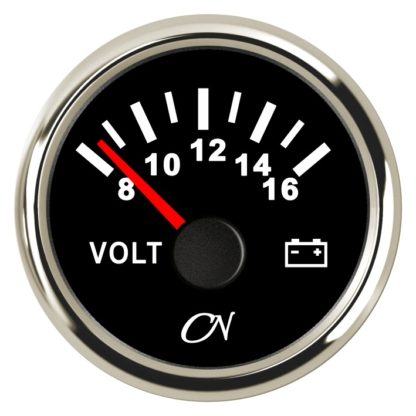 CN-Instrument Voltmeter 12V       schwarz/chrom, CN0512SC