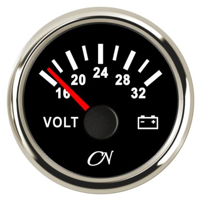 CN-Instrument Voltmeter 24V       schwarz/chrom, CN0524SC