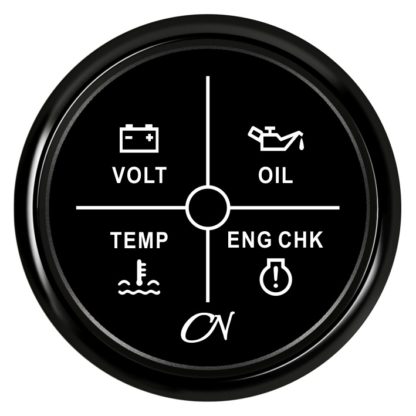 4fach Anzeige Spannung.Öldr.Temp.Check schw./schw., CN11S