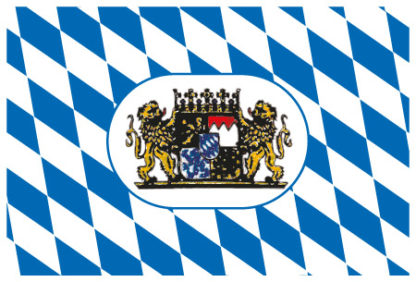 Flagge  20 x  30 cm  BAYERN (Rauten + Wappen), DVBAY20