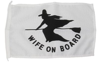 Flagge  20 x  30 cm FRAU AN BORD, DVWIFE20