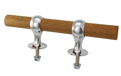 Pollerklampe verchromt 250mm MIT HOLZSTAB, HK4033