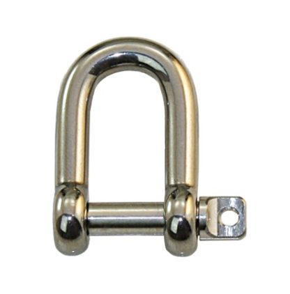 Edelst.-Schäkel geschm. D-Form halblg. 5mm, PG8205