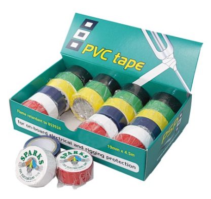 PVC-Tape 19mm x 4.5m  24 Rollen FARBIG sortiert