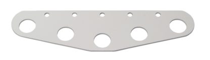 RUTGERSON Schothorn-Brett 190x50x2mm silber elox., RS119005