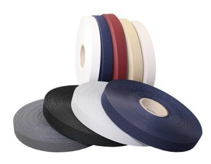 Persenningstoff, MASACRIL Einfassband 20mm breit weiß    50m Rolle, SE2010