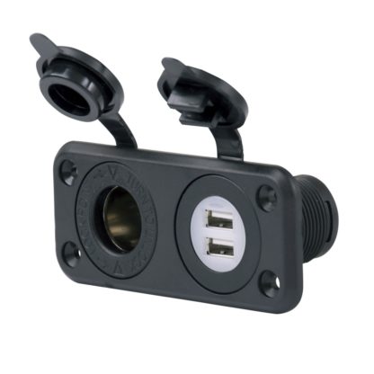 Marinco USB-COMBO -Einbau-Steckdose Weiß, UM12VCOMBOW