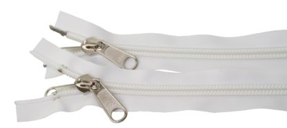 YKK zweiwege/teilbar/ Doppel Spirale 200cm weiß, YKZ70200
