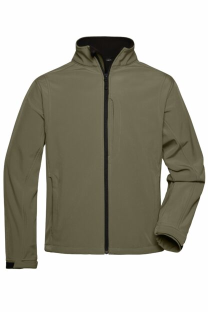 Men's Softshell Jacket - braun/grün/oliv (olive)