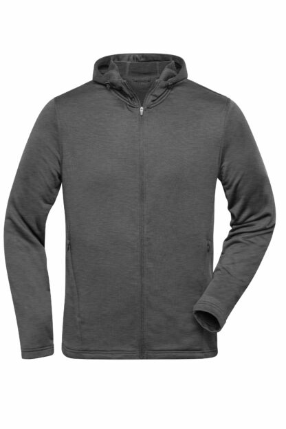 Men's Sports Zip Hoody - grau (dark-melange)