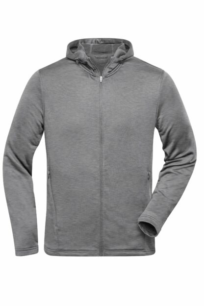 Men's Sports Zip Hoody - grau (light-melange)