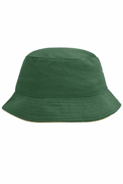 Fischerhut MB012Fisherman Piping Hat - grün/braun (dark-green/beige)