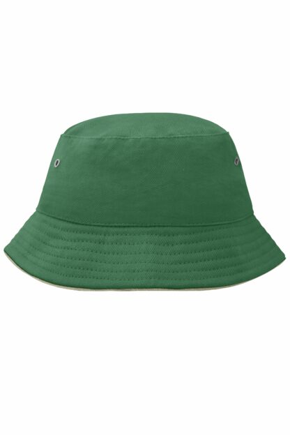 Fischerhut MB012 Fisherman Piping Hat for Kids - grün/braun (dark-green/beige)