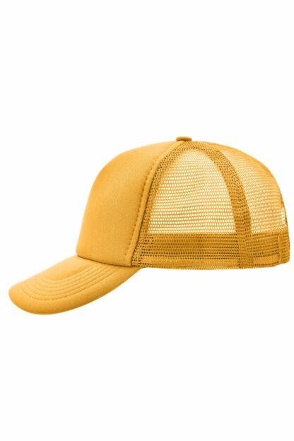 Kappe 5 Panel Polyester Mesh Cap - gelb (gold-yellow) MB070