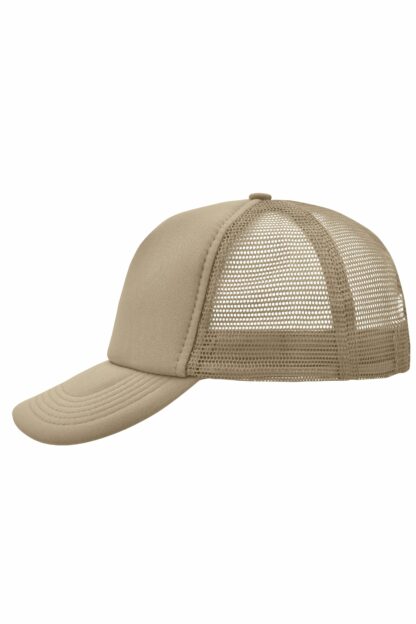 Kappe 5 Panel Polyester Mesh Cap - braun (khaki) MB070
