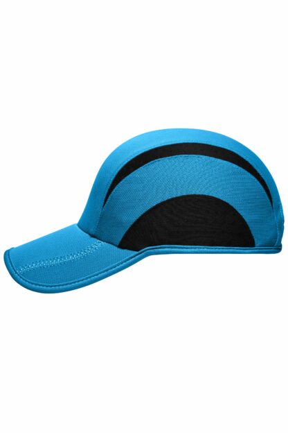 Kappe 3 Panel Sports Cap - schwarz/blau (atlantic/black) MB6580