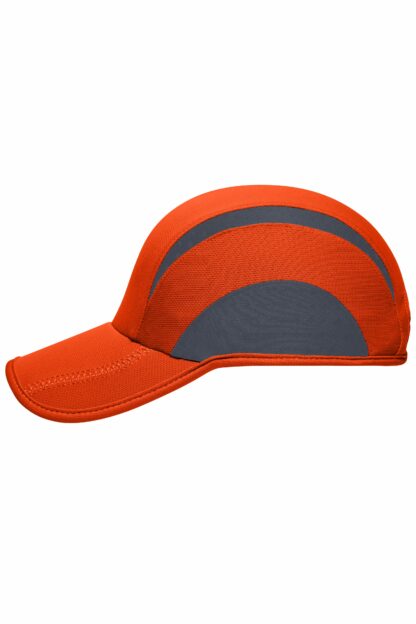 Kappe 3 Panel Sports Cap - rot/grau (grenadine/iron-grey) MB6580