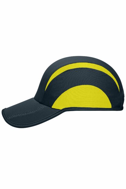 Kappe 3 Panel Sports Cap - gelb/grau (iron-grey/lemon) MB6580