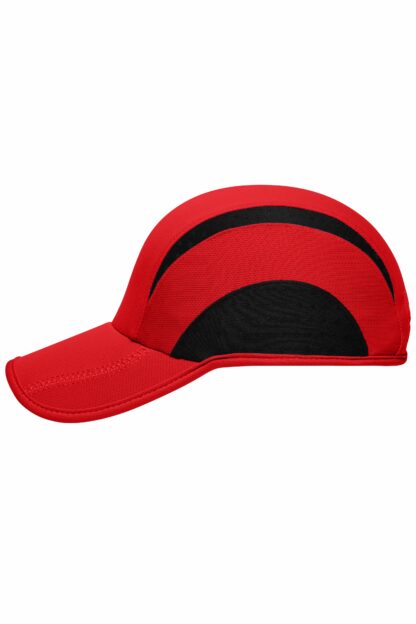 Kappe 3 Panel Sports Cap - rot/schwarz (tomato/black) MB6580