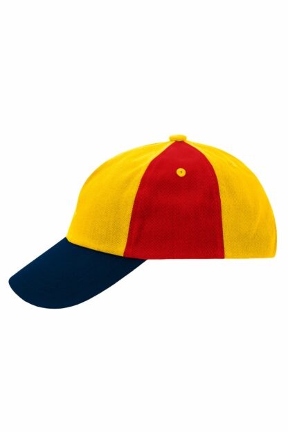 Kappe Kinder 5 Panel Kids' Cap - rot/blau/gelb (gold-yellow/royal/red/navy) MB7010