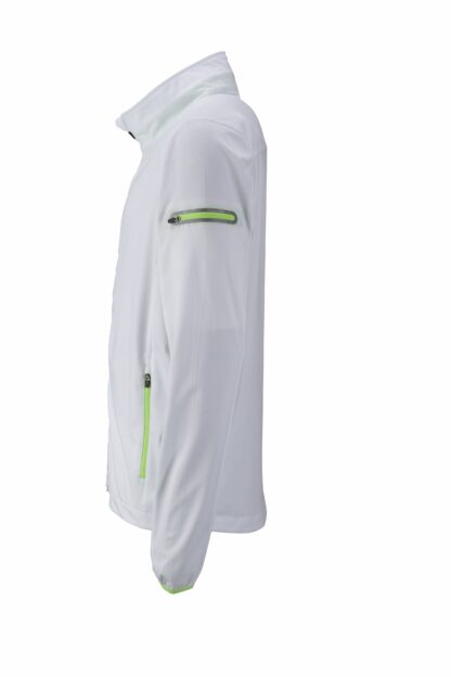 Men's Sports Softshell Jacket - weiß/grün/neon (white/bright-green) – Bild 5