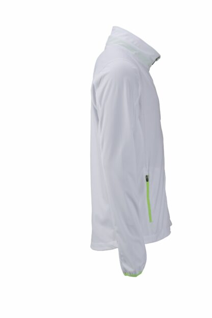 Men's Sports Softshell Jacket - weiß/grün/neon (white/bright-green) – Bild 6