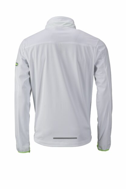 Men's Sports Softshell Jacket - weiß/grün/neon (white/bright-green) – Bild 7