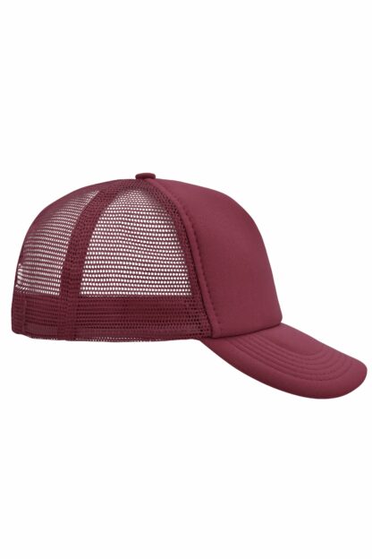 Kappe 5 Panel Polyester Mesh Cap - rot/weinrot (burgundy) MB070 – Bild 6