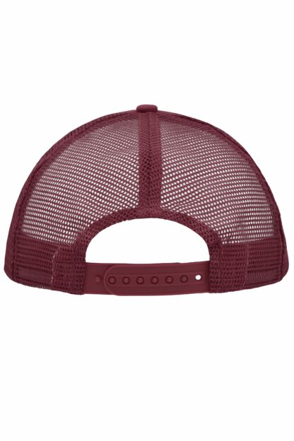 Kappe 5 Panel Polyester Mesh Cap - rot/weinrot (burgundy) MB070 – Bild 7