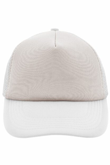 Kappe 5 Panel Polyester Mesh Cap - grau/weiß (light-grey/white) MB070 – Bild 5