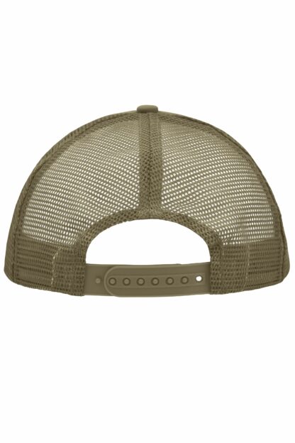 Kappe 5 Panel Polyester Mesh Cap - braun/grün/oliv (olive) MB070 – Bild 7