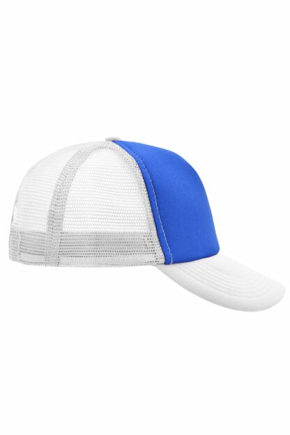 Kappe5 Panel Polyester Mesh Cap - weiß/blau (royal/white) MB070 – Bild 6