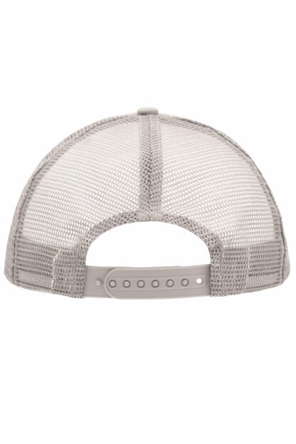 Kappe 5 Panel Polyester Mesh Cap - weiß/grau (white/light-grey) MB070 – Bild 7