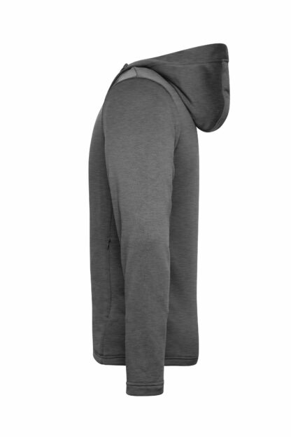 Men's Sports Zip Hoody - grau (dark-melange) – Bild 4