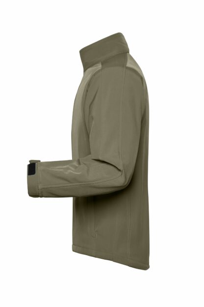 Men's Softshell Jacket - braun/grün/oliv (olive) – Bild 7