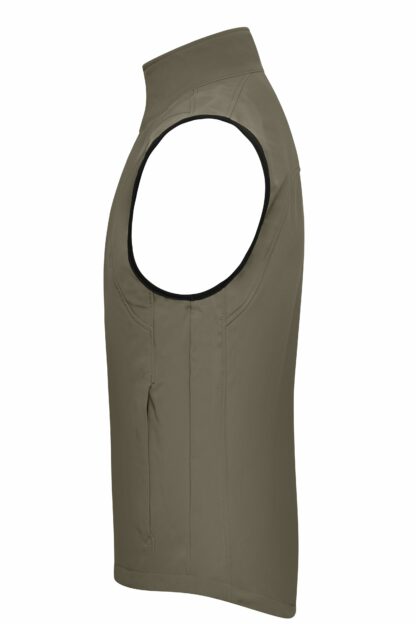 Men's Softshell Vest - braun/grün/oliv (olive) – Bild 5