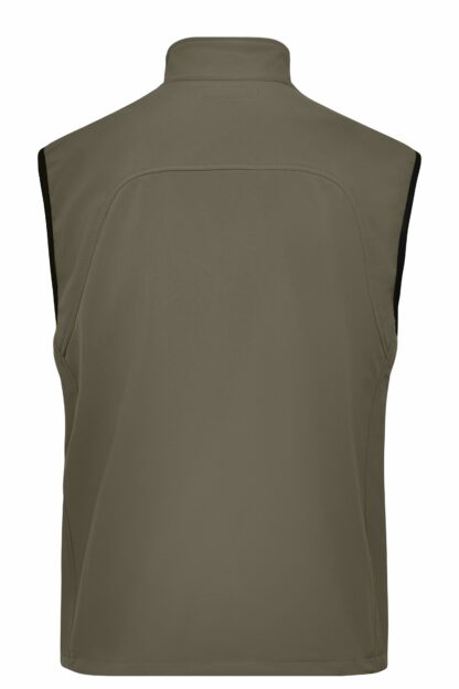 Men's Softshell Vest - braun/grün/oliv (olive) – Bild 7