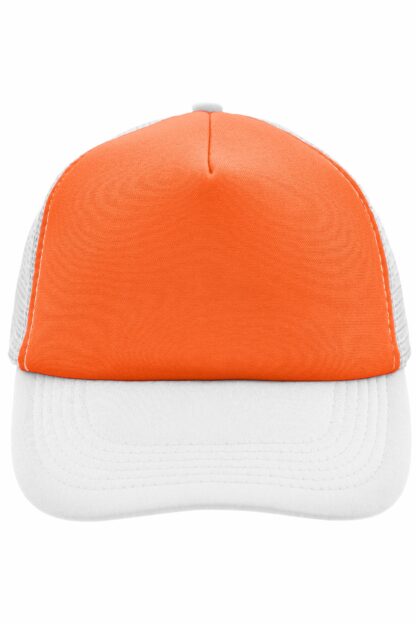Kappe 5 Panel Polyester Mesh Cap - weiß/orange (orange/white) MB070 – Bild 5