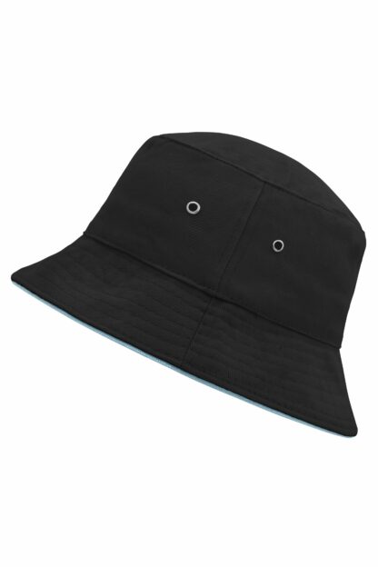Fischerhut MB012 Fisherman Piping Hat - schwarz/grün (black/mint) – Bild 3