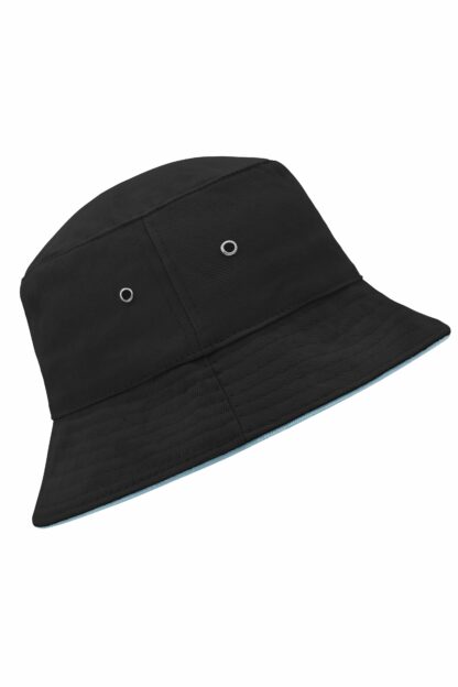 Fischerhut MB012 Fisherman Piping Hat - schwarz/grün (black/mint) – Bild 4
