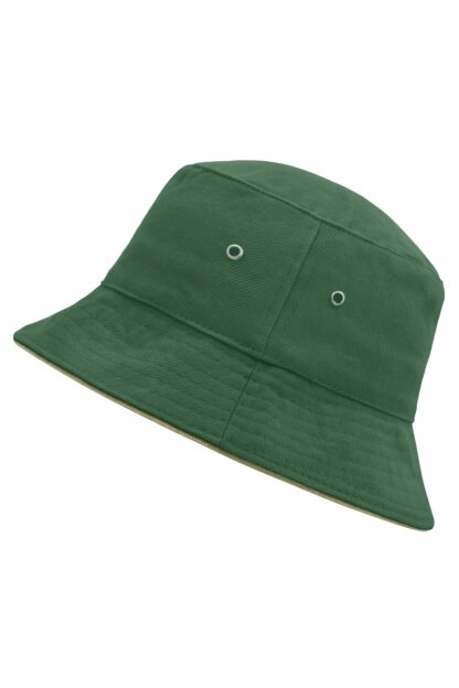 Fischerhut MB012Fisherman Piping Hat - grün/braun (dark-green/beige) – Bild 3