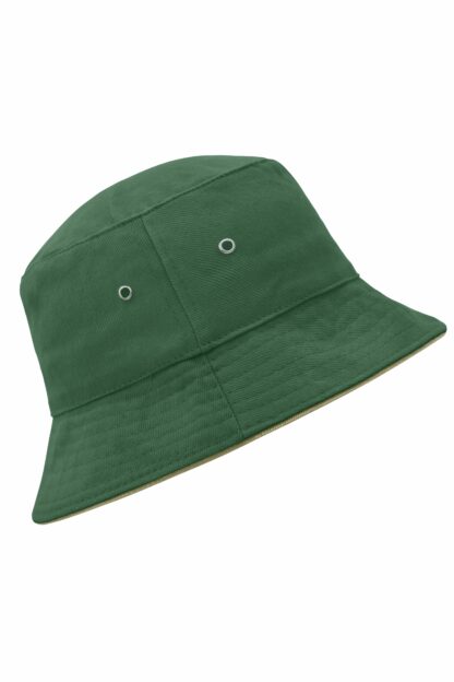 Fischerhut MB012Fisherman Piping Hat - grün/braun (dark-green/beige) – Bild 4
