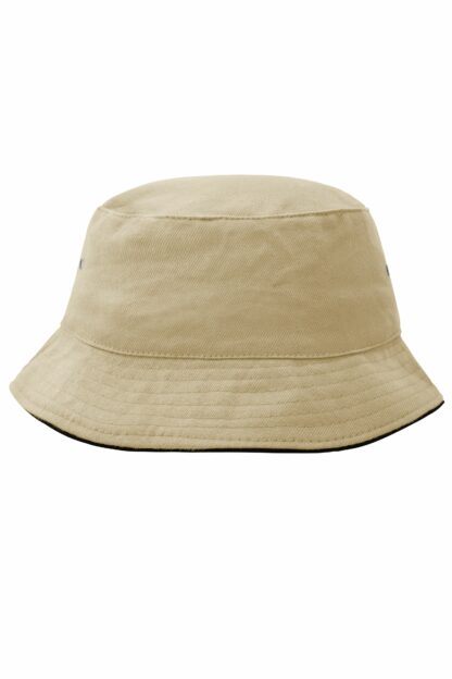 Fischerhut MB012 Fisherman Piping Hat - schwarz/braun (khaki/black) – Bild 5