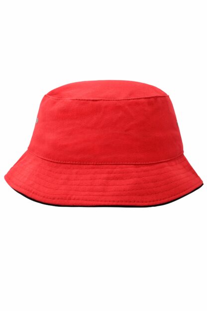 Fischerhut MB012 Fisherman Piping Hat - schwarz/rot (red/black) – Bild 5