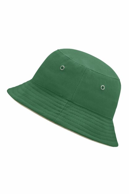 Fischerhut MB012 Fisherman Piping Hat for Kids - grün/braun (dark-green/beige) – Bild 3