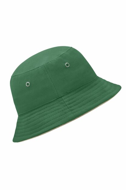 Fischerhut MB012 Fisherman Piping Hat for Kids - grün/braun (dark-green/beige) – Bild 4